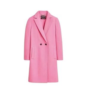 NWT JCrew Daphne Topcoat Coat Womens 4 Pink Italian Boiled Wool BT996 Jacket